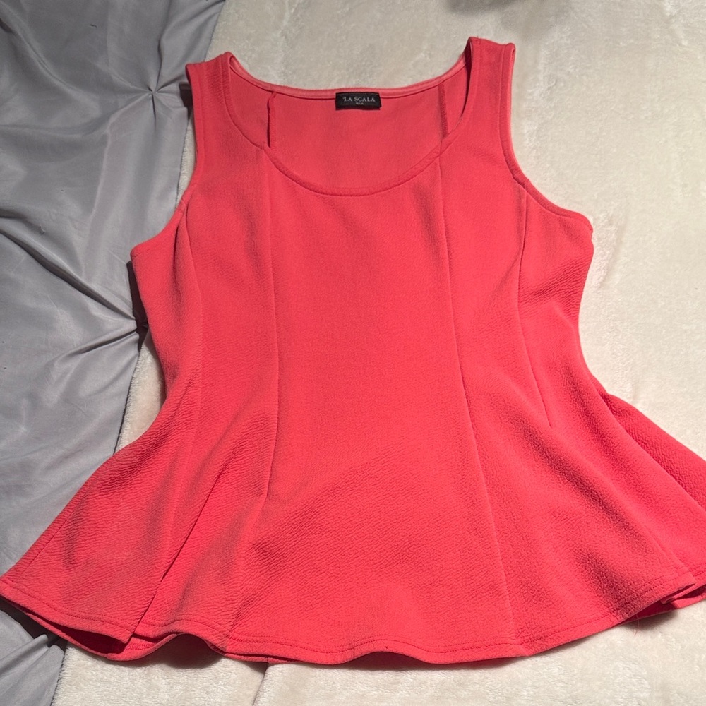 Tahari Vibrant Coral Tank Top